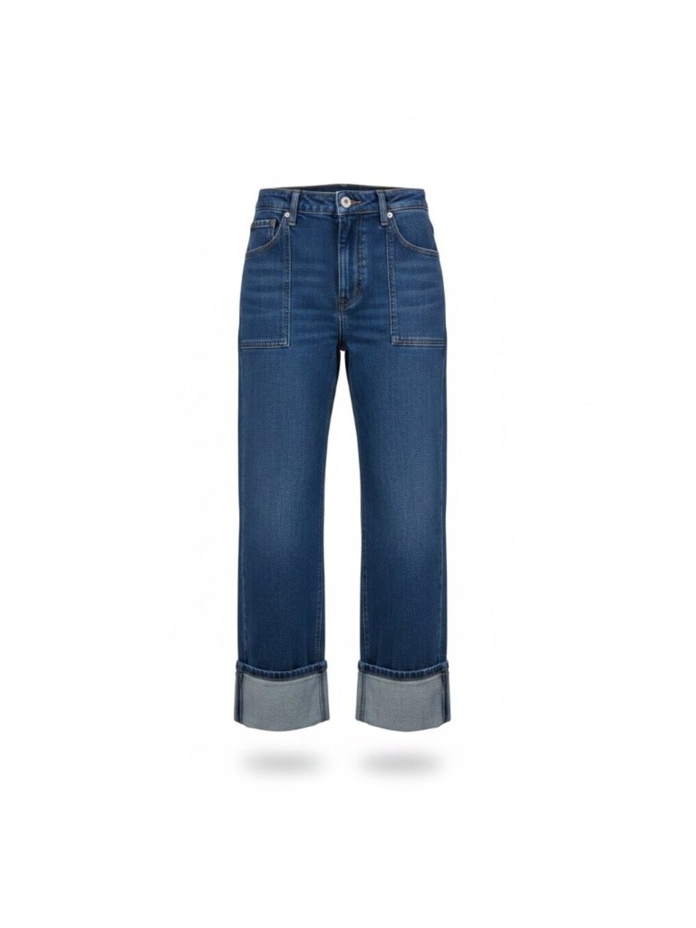 Kut From The Kloth Womens Blue Denim Sienna Straight Leg Jeans Sz 00P